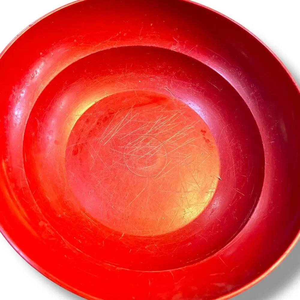 Tupperware Retro Amber Orange Bowls & Cups Set 1348 155 Kitchen Picnic Vintage